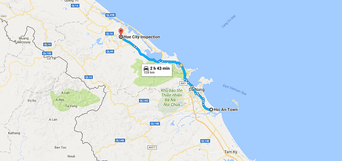 Travel blog Hoi An to Hue