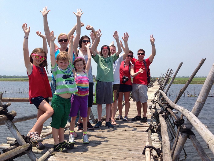 Myson off the beaten track on bicycle