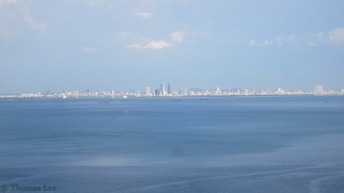 Danang city from train’s window view