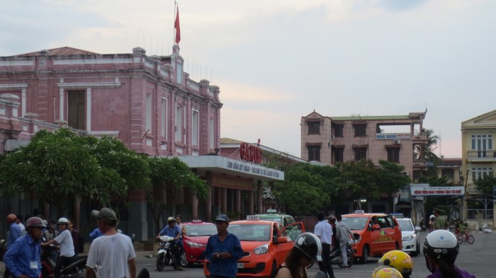 Hue train station with French colonial style