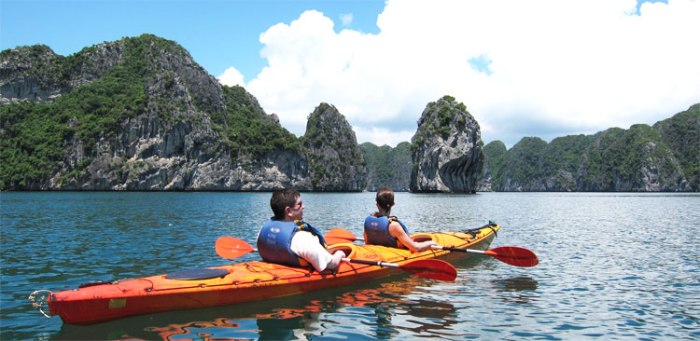 Kayaking in HaLong Bay
