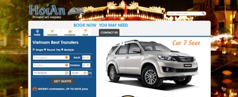 Hoian Private Car Company homepage