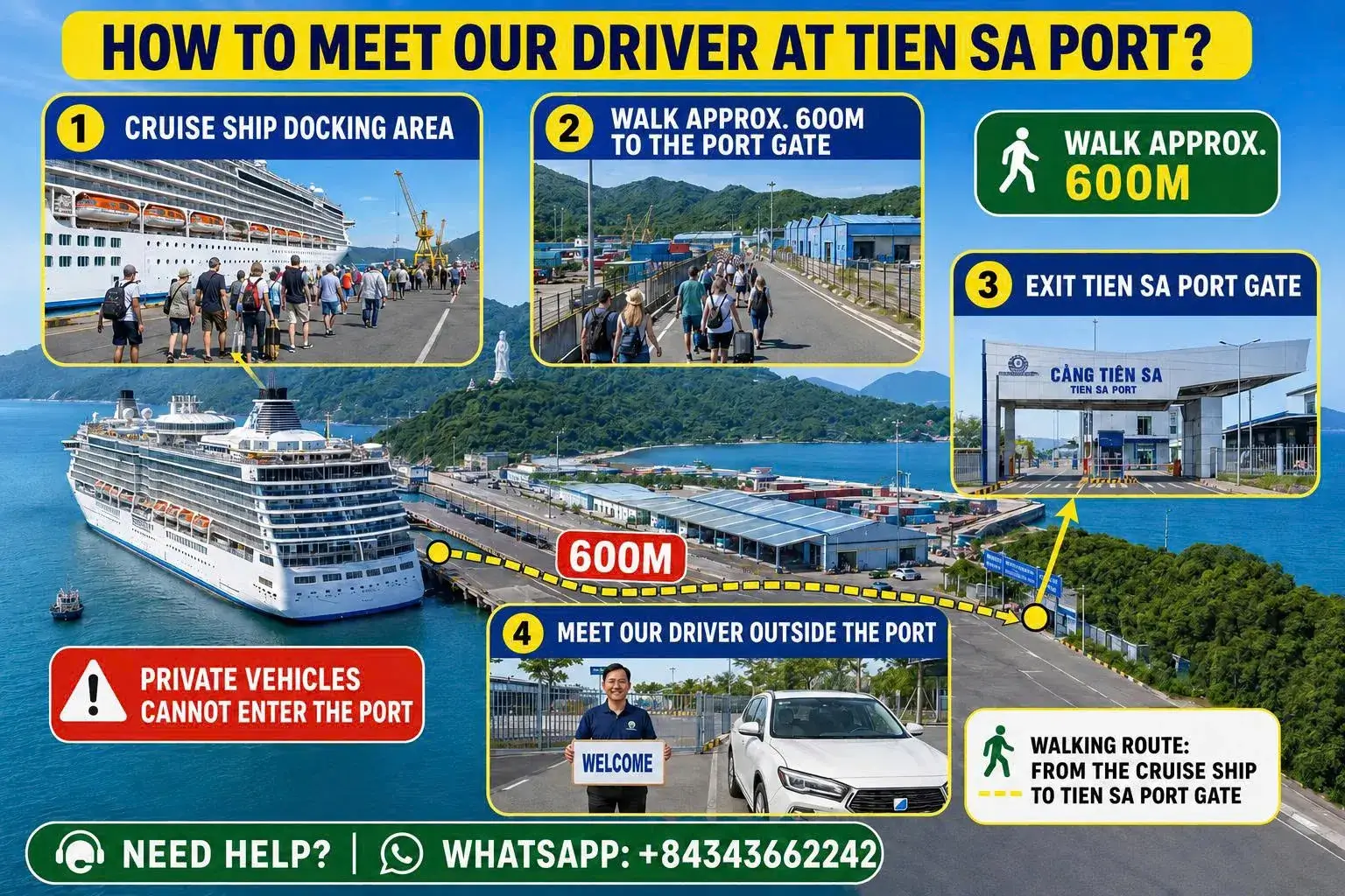 Pick-up Point At Tien Sa Port - Hoi An Private Car