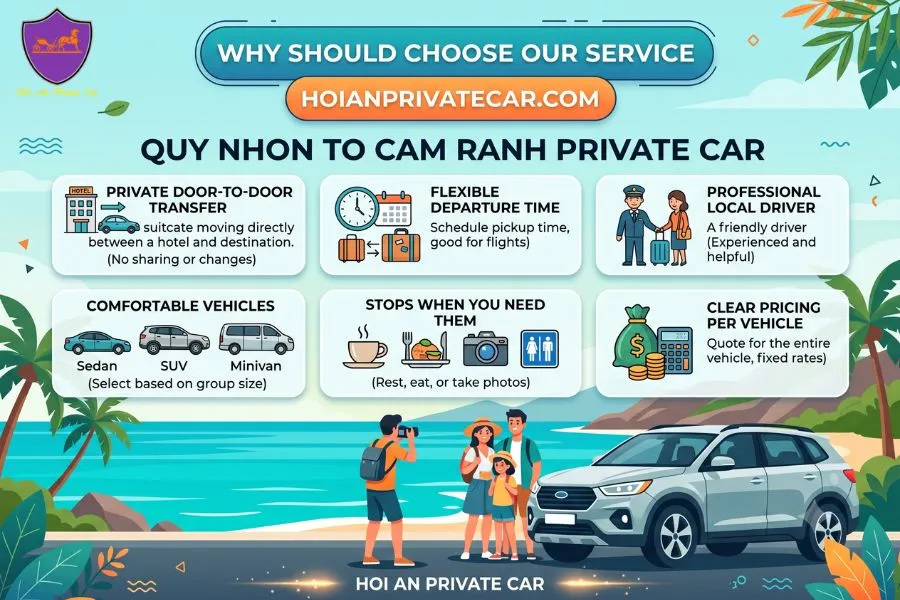 Private Car From Quy Nhon to Cam Ranh - Hoi An Private Car