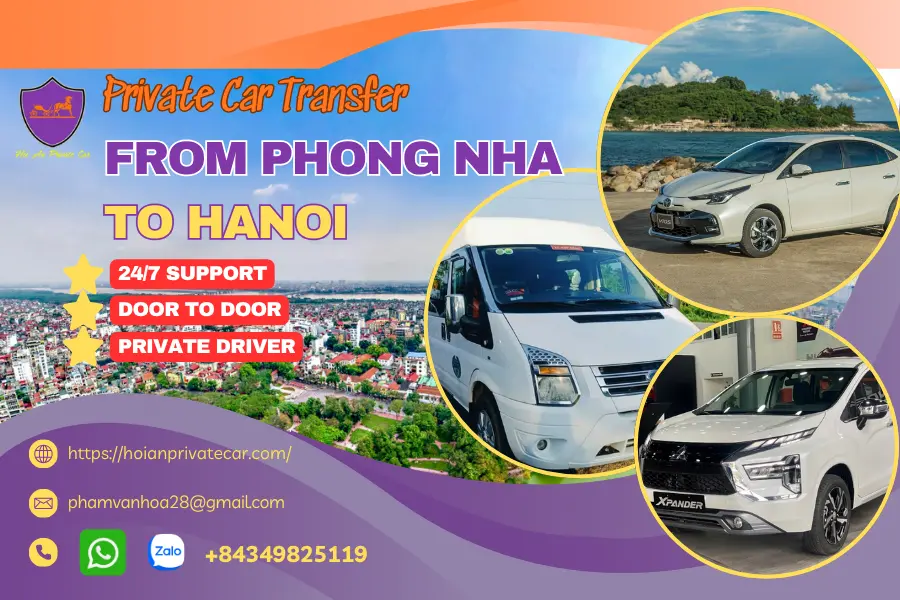 Phong Nha to Hanoi Private Car - Hoi An Private Car